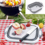 Camping Bowl 3-in-1 Portable Chopping Board Kitchen Board Drain Basket Foldable Bowl Washing Bowl V1263-JX-1877