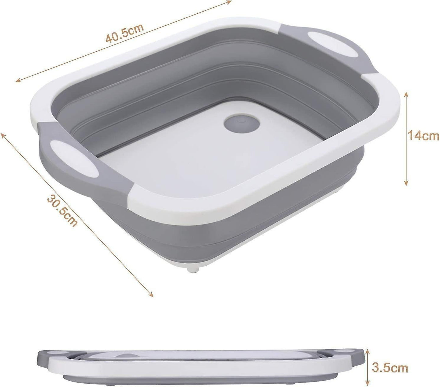 Camping Bowl 3-in-1 Portable Chopping Board Kitchen Board Drain Basket Foldable Bowl Washing Bowl V1263-JX-1877