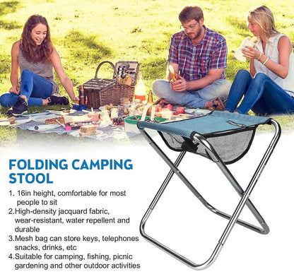 Camping Stool, Ultralight folding stool with Carrying Bag, 15.7inch for Ultralight Portable V1263-JX-1880