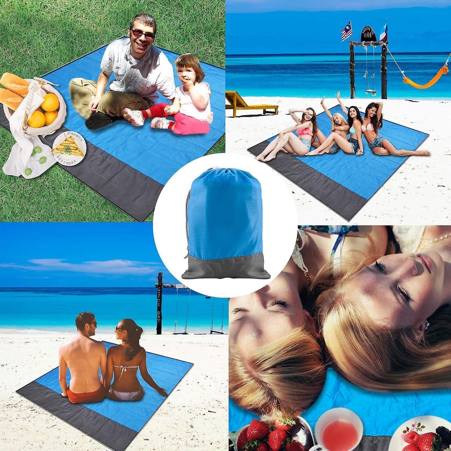Picnic blanket waterproof picnic beach carpet pattern V1263-JX-1898