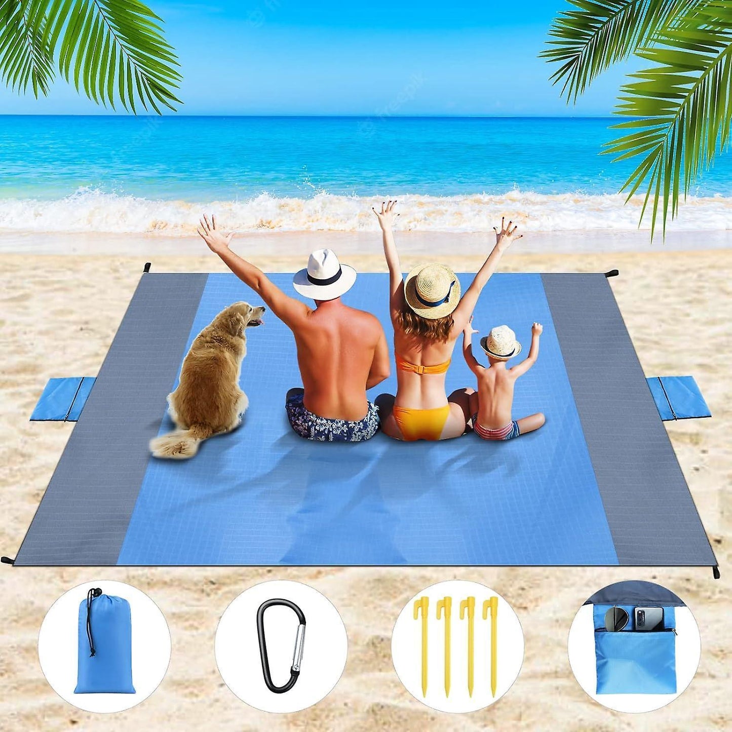 Picnic blanket waterproof picnic beach carpet pattern V1263-JX-1900