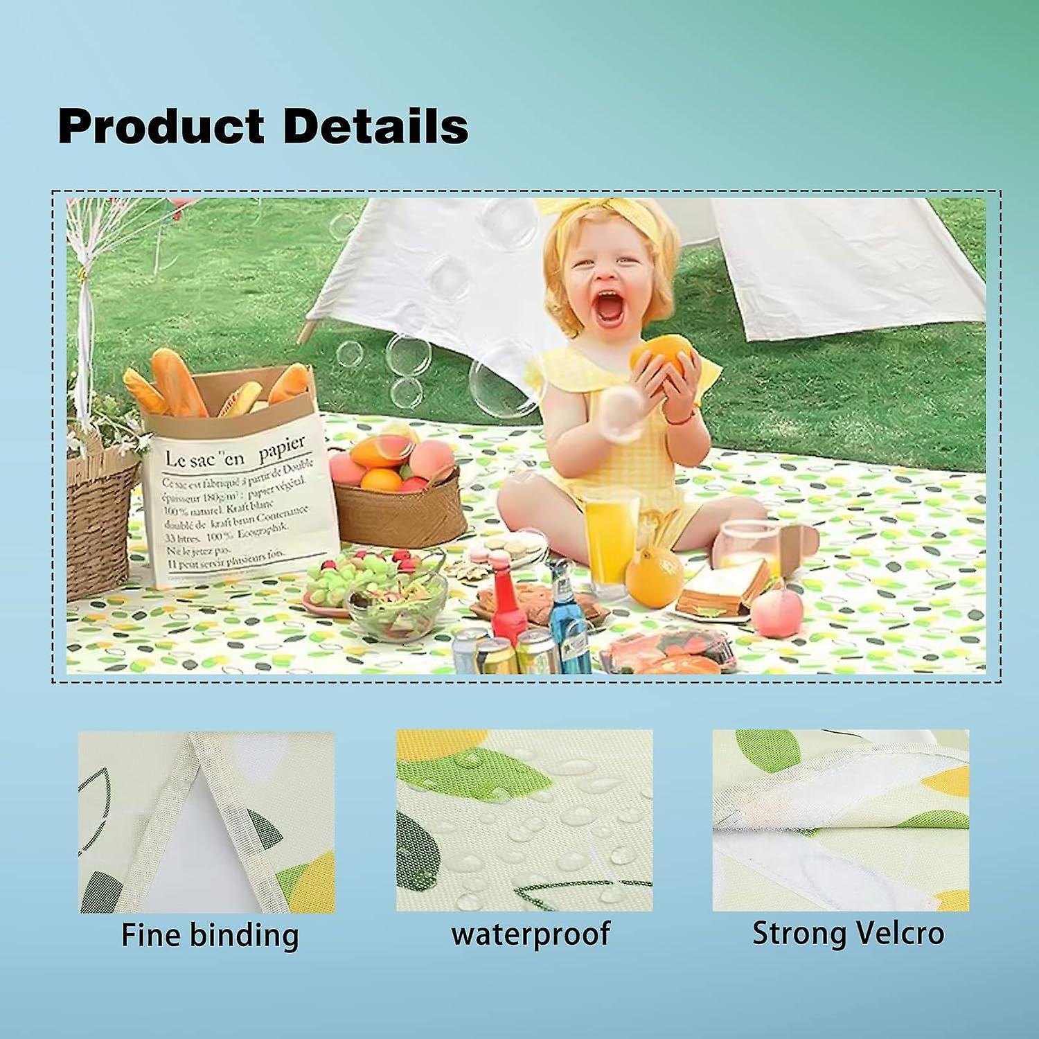 Picnic blanket waterproof picnic beach carpet pattern V1263-JX-1901