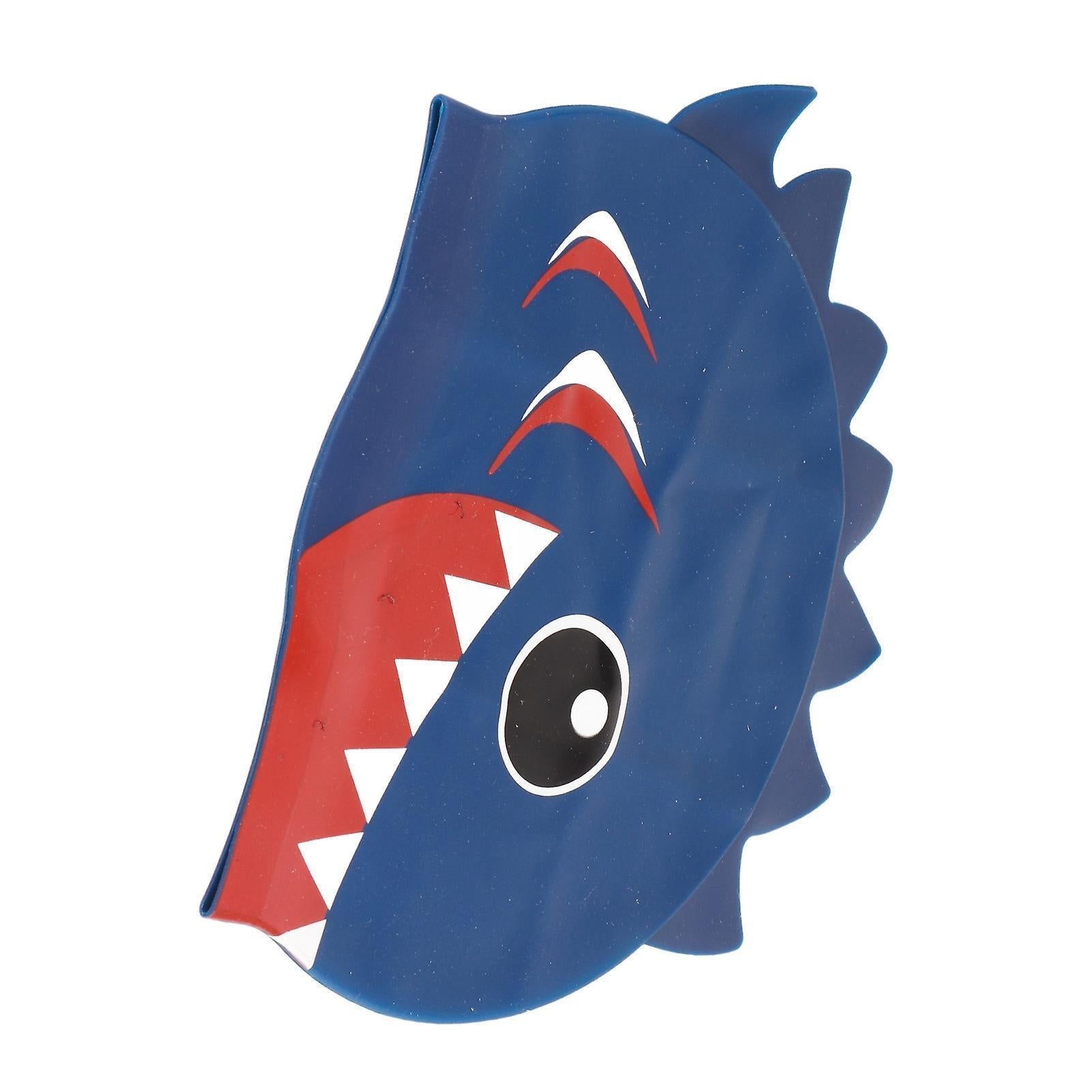 Silicone Swimming Cap Cartoon Pattern Small Fish Cap Swimming Cap Shark Cap V1263-JX-1905