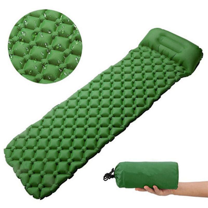 Ultralight Sleeping Pad with Built-in Pillow, Inflatable Camping Mattress for Backpacking, Traveling and V1263-JX-1913