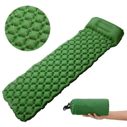 Ultralight Sleeping Pad with Built-in Pillow, Inflatable Camping Mattress for Backpacking, Traveling and V1263-JX-1913