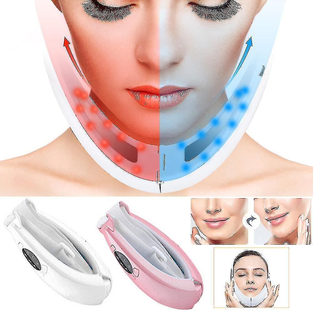 Led Photon Therapy Double Chin Removal Electric V-face Slimming Vibration Massager Face Lift Device - KKS699 V1263-JX-1917
