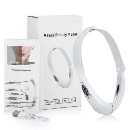 Led Photon Therapy Double Chin Removal Electric V-face Slimming Vibration Massager Face Lift Device - KKS699 V1263-JX-1917