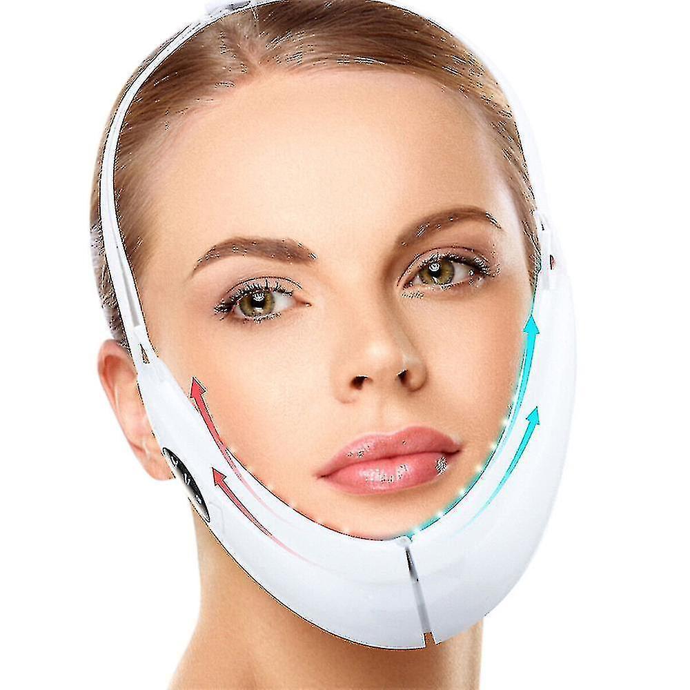 Led Photon Therapy Double Chin Removal Electric V-face Slimming Vibration Massager Face Lift Device - KKS699 V1263-JX-1917