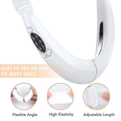 Led Photon Therapy Double Chin Removal Electric V-face Slimming Vibration Massager Face Lift Device - KKS699 V1263-JX-1917