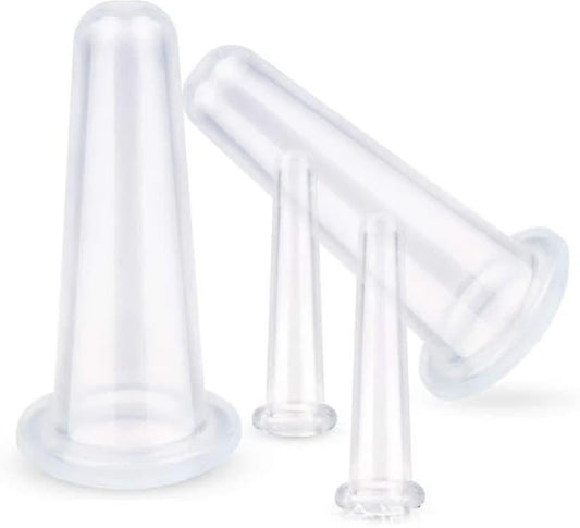 Silicone Facial Cupping Set Face And Eye Cupping Massage Kit Vacuum Massage Cup Anti-wrinkle And Anti-aging V1263-JX-1918