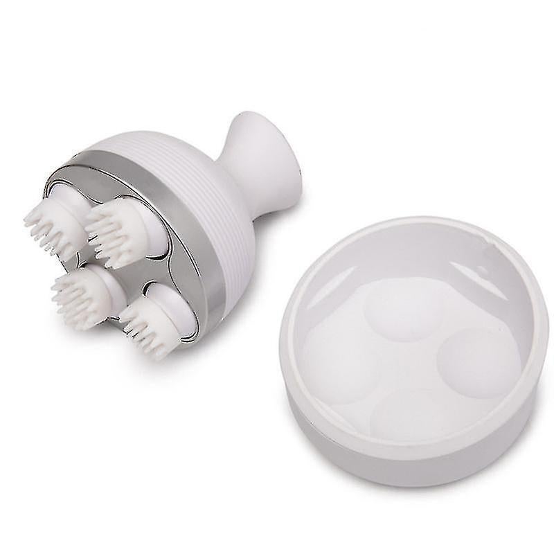 Pet Head Massager, Soft Silicone Brush Head, Gentle Massage, Usb Charging, Electric Pet Massager 1pcs-white V1263-JX-1920
