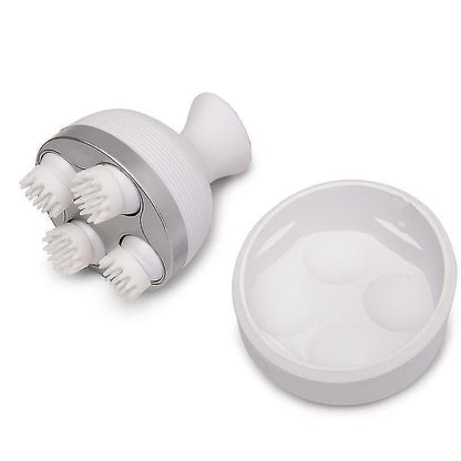 Pet Head Massager, Soft Silicone Brush Head, Gentle Massage, Usb Charging, Electric Pet Massager 1pcs-white V1263-JX-1920