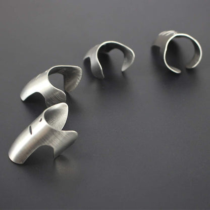 4pcs Kitchen Stainless Steel Finger Nail Protector Hand Cut Guard secure Slice Knife Tool, Kitchen Finger V1263-JX-1931