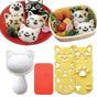 Rice Ball Mold Set Cat Lovely Rice Ball Mold Sushi Mold Pattern Sushi Kitchen Rice Mould Sandwich Diy Kitchen V1263-JX-1936