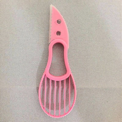 3 In 1 Avocado Slicer Shea Corer Butter Fruit Peeler Cutter Pulp Separator Plastic Knife Kitchen Vegetable V1263-JX-1937