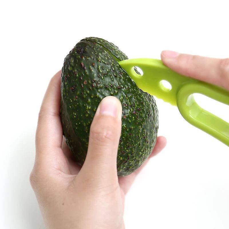 3 In 1 Avocado Slicer Shea Corer Butter Fruit Peeler Cutter Pulp Separator Plastic Knife Kitchen Vegetable V1263-JX-1937