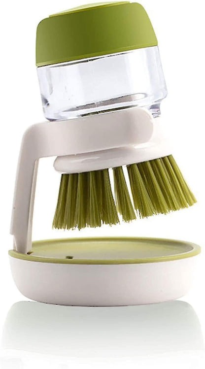 Palm Brush Upgraded,dish Brush Kitchen Soap Dispensing Brush With Storage Stand Dishes Mini Soap Liquid Brush V1263-JX-1940