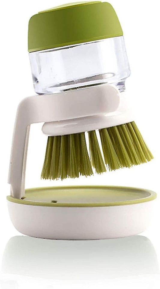 Palm Brush Upgraded,dish Brush Kitchen Soap Dispensing Brush With Storage Stand Dishes Mini Soap Liquid Brush V1263-JX-1940