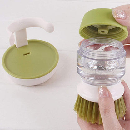 Palm Brush Upgraded,dish Brush Kitchen Soap Dispensing Brush With Storage Stand Dishes Mini Soap Liquid Brush V1263-JX-1940