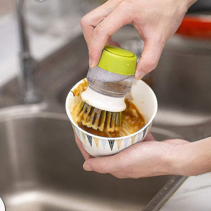 Palm Brush Upgraded,dish Brush Kitchen Soap Dispensing Brush With Storage Stand Dishes Mini Soap Liquid Brush V1263-JX-1940