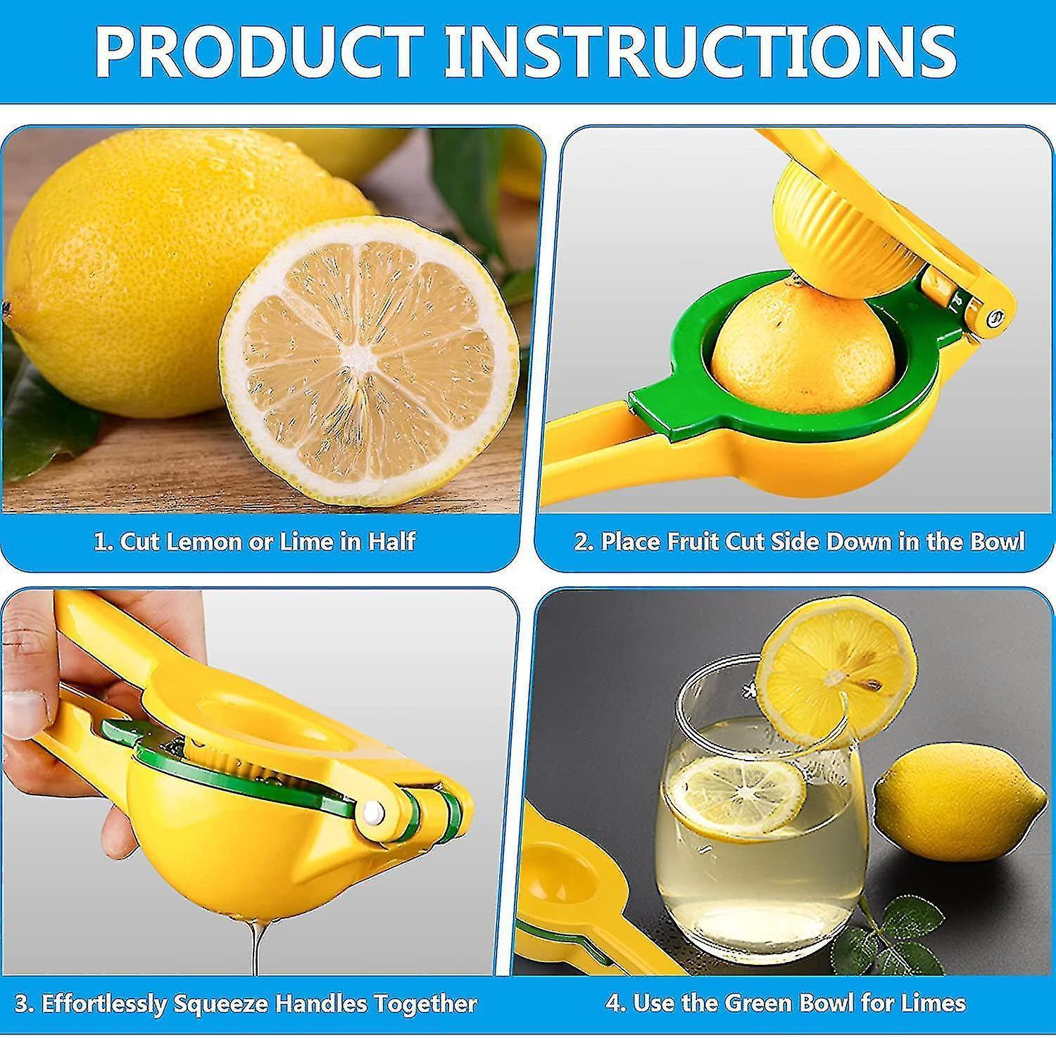 Lemon Squeezer,kitchen Manual Juicer Lemon Squeezer, Easy To Use Hand Press V1263-JX-1949