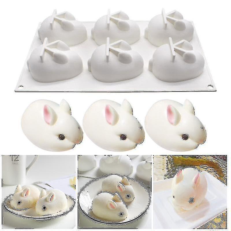 3d Cake Decorating Silicone Molds Rabbit Shape Dessert Cake Mold Baking Silicone Molds Kitchen Tool V1263-JX-1951