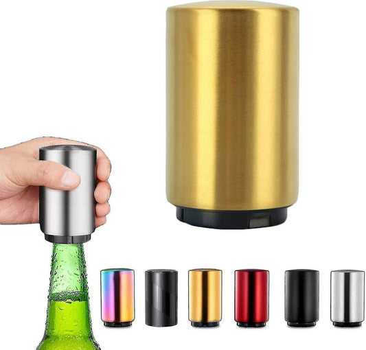 Bottle Opener, Stainless Steel Push Down Automatic Beer Bottle Opener,beer Gifts kitchen Gadgets For Adult V1263-JX-1954