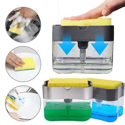 Soap Dispenser Pump With Sponge Manual Press To Clean Liquid Dispenser Container Manual Press Soap Storage V1263-JX-1955