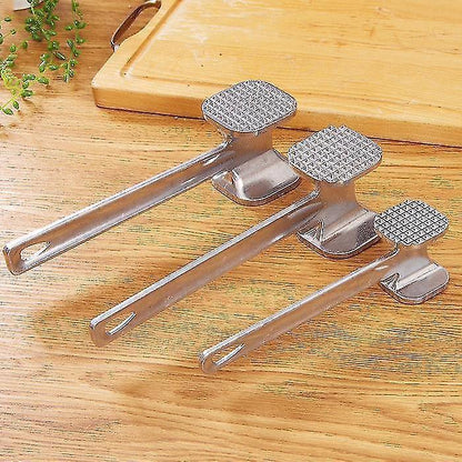 1pcs Stainless Steel Useful Loose Meat Tenderizers Meat Hammer For Steak Knock-sided For Steak Pork Pounders V1263-JX-1960