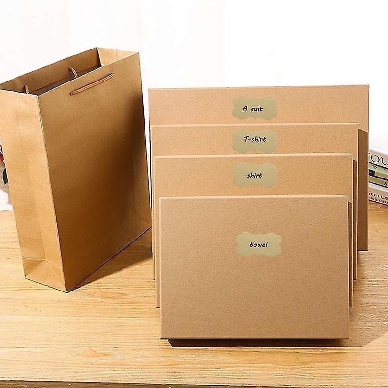 300pcs Vintage Blank Kraft Paper Sealing Sticker Diy Kitchen Classification Baking Packaging Self-adhesive V1263-JX-1967
