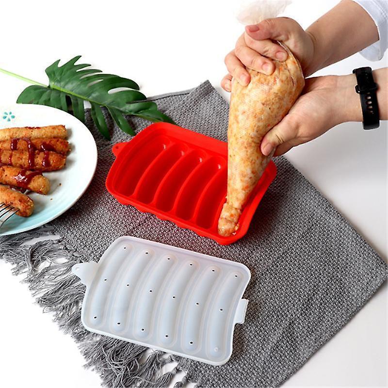 Silicone Sausage Maker Mold Diy Silicone Handmade Hamburger Hot Dog Mold Reusable Kitchen Accessories Gadget V1263-JX-1968