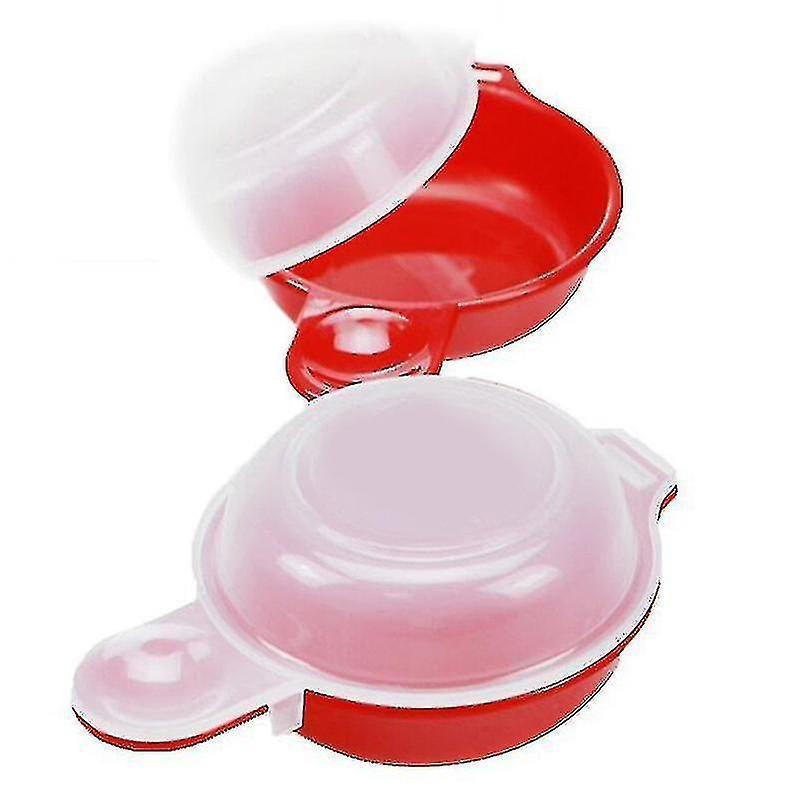 Wabjtam 2 Sets Microwave Egg Cooker,1 Minute Fast Egg Hamburg Omelet Maker Kitchen Cooking Tool(Red and Clear) V1263-JX-1970