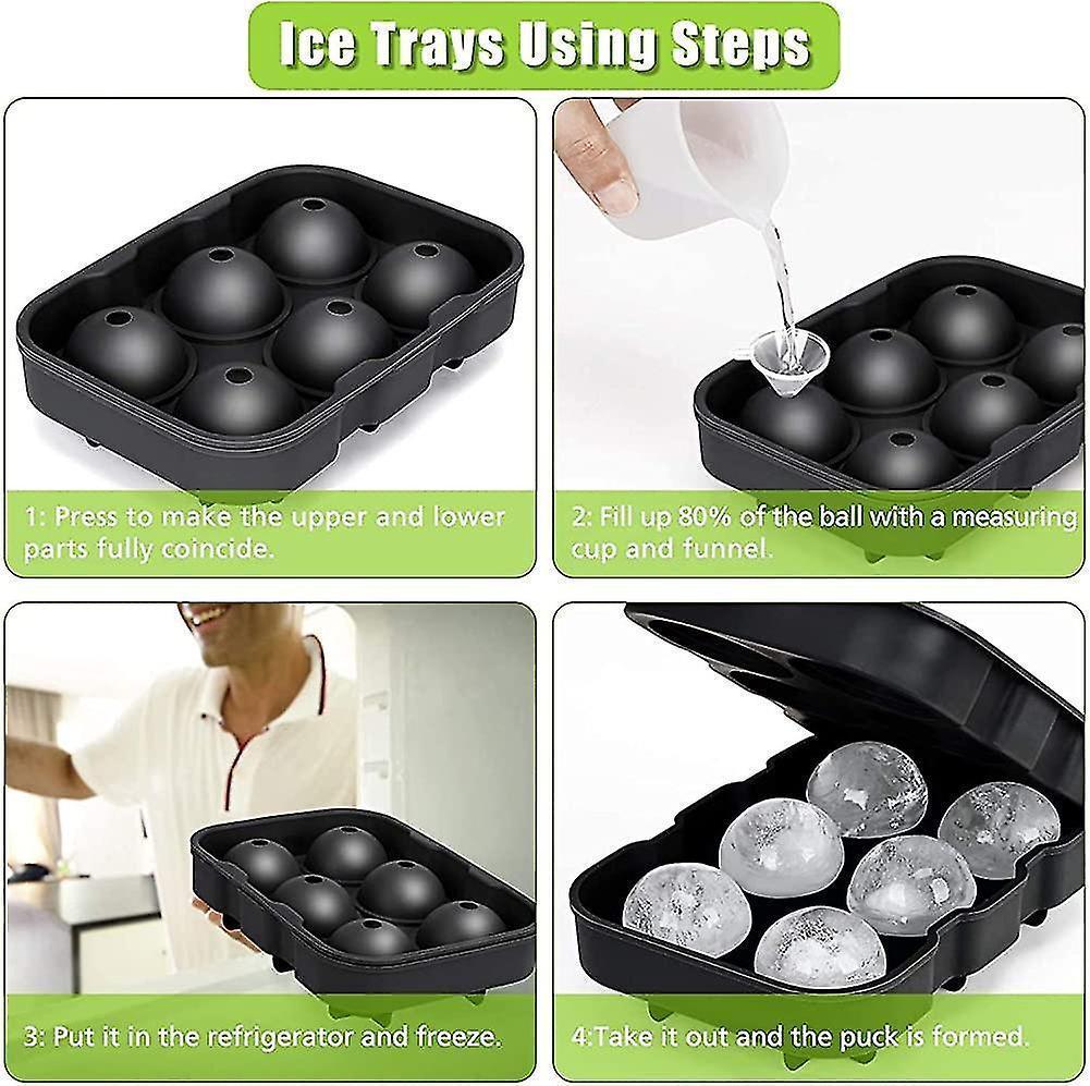 Ice Cube Mold, Silicone Ice Cube Mold, Aibast Ice Cube Mold With Lid, Large Ice Gift V1263-JX-1973