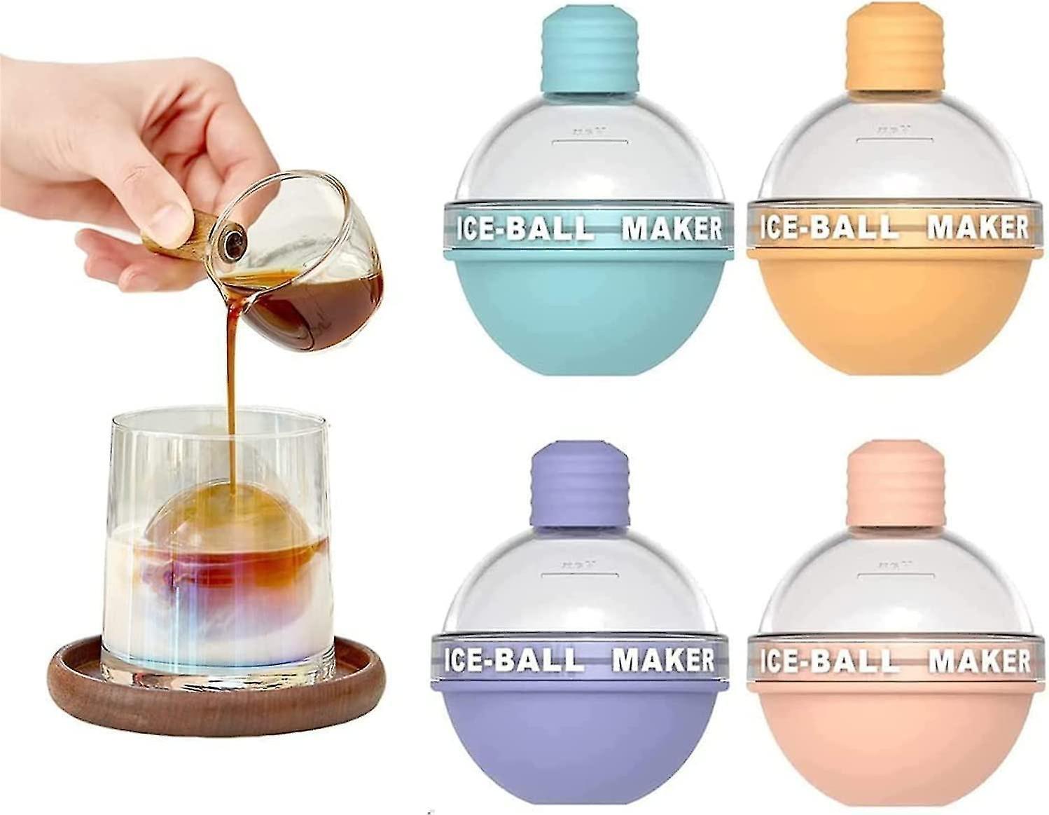 Summer New Creative Light Bulbs Ice Molds,silicone Ice Cube Molds,ice Ball Maker, Whiskey Ice Mold,2.5 Inches V1263-JX-1978