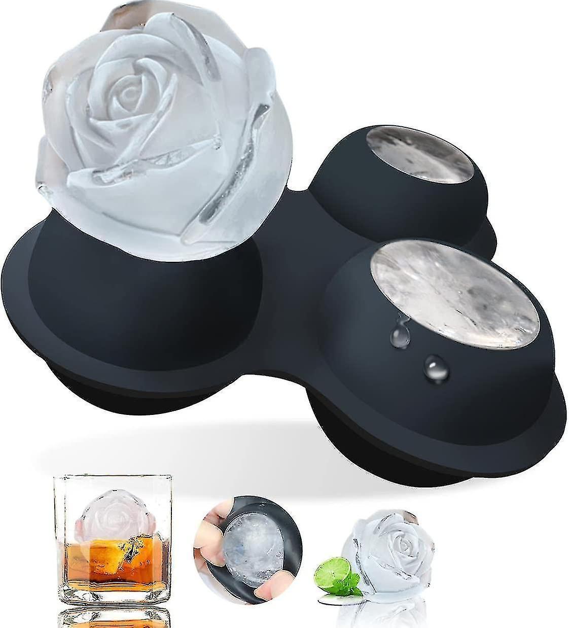 Ice Cube Mold In Pink Shape, Ice Ball Molds 4 Pieces Ice Cube Container Silicone V1263-JX-1980