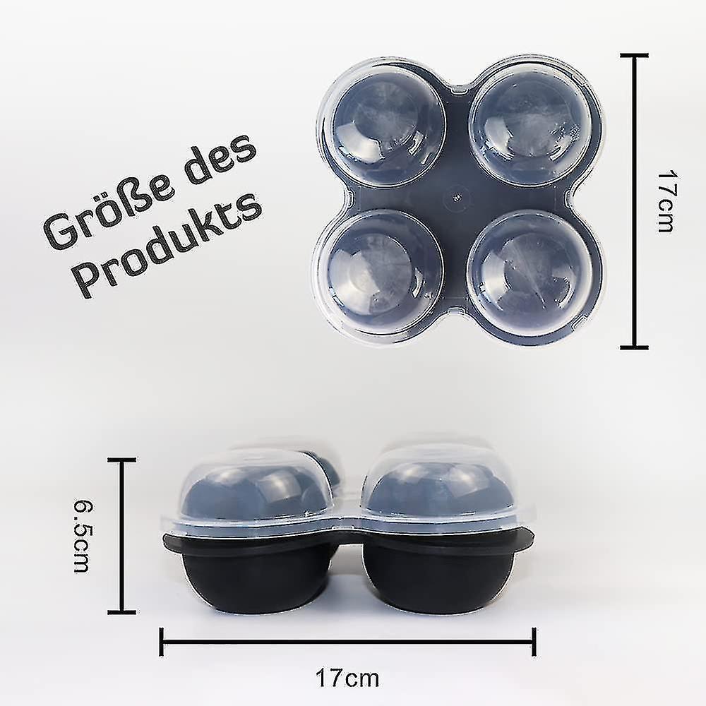 Ice Cube Mold In Pink Shape, Ice Ball Molds 4 Pieces Ice Cube Container Silicone V1263-JX-1980