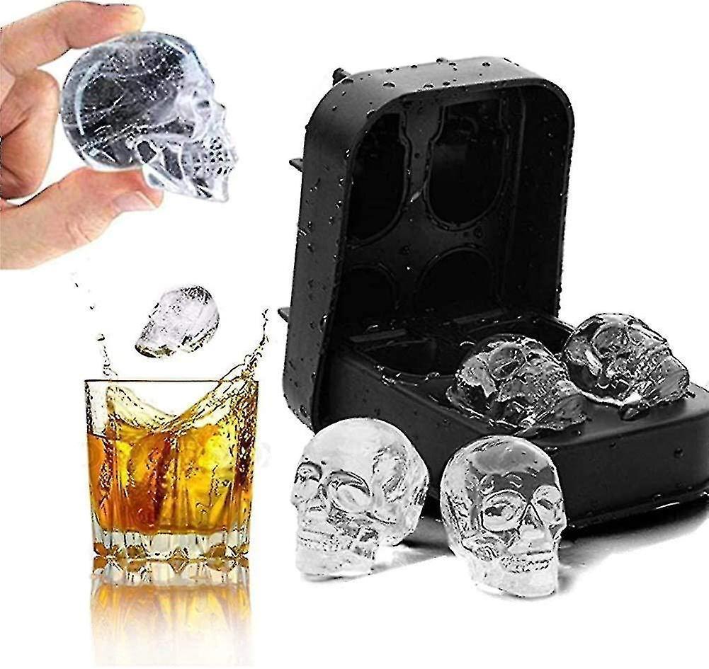 3d Skull Ice Tray Skull Silicone Moulds Skull Flexible Silicone Ice Cube Mould V1263-JX-1982