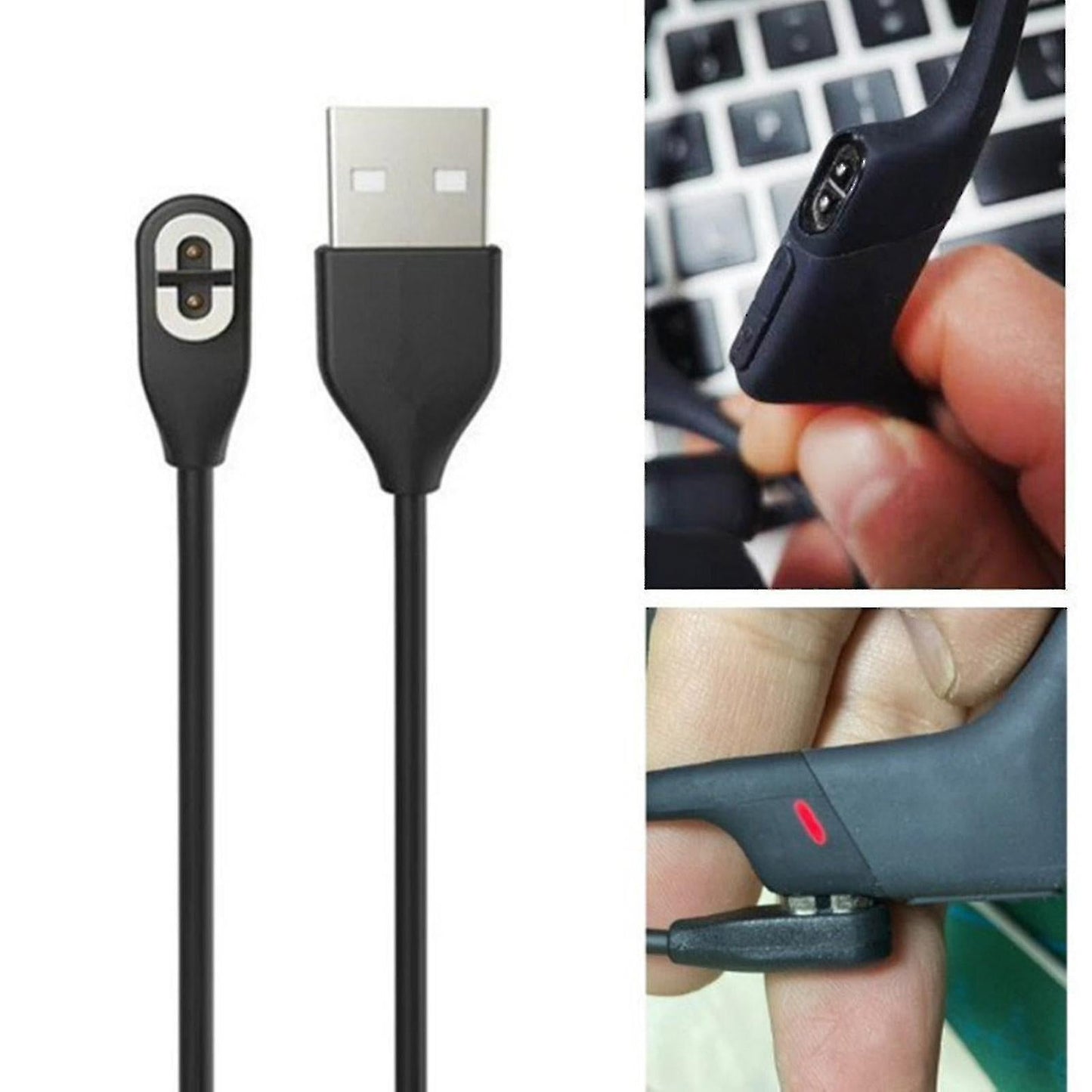 Usb Charging Cord Charger Line Compatible With Aftershokz Aeropex As800 Black V1263-JX-1985