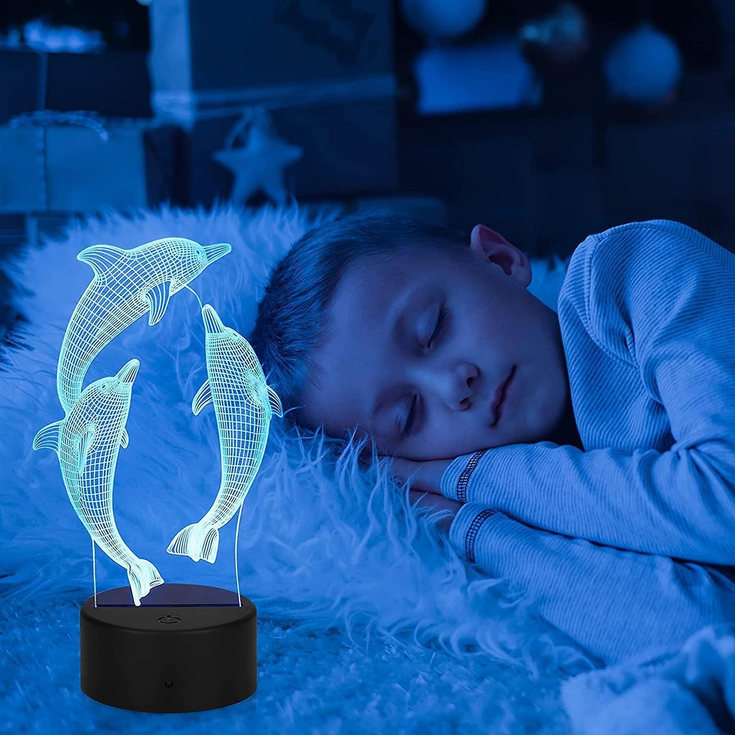 3D Night Light babies, 3D Illusion Lamp 16 Colors Change With Remote Control V1263-JX-1987