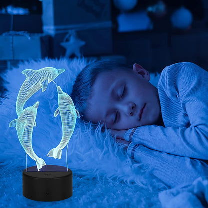 3D Night Light babies, 3D Illusion Lamp 16 Colors Change With Remote Control V1263-JX-1987