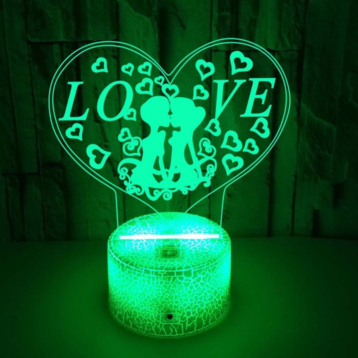 Love 3D night light 3D Illusion Acrylic Lamp Visu V1263-JX-1988