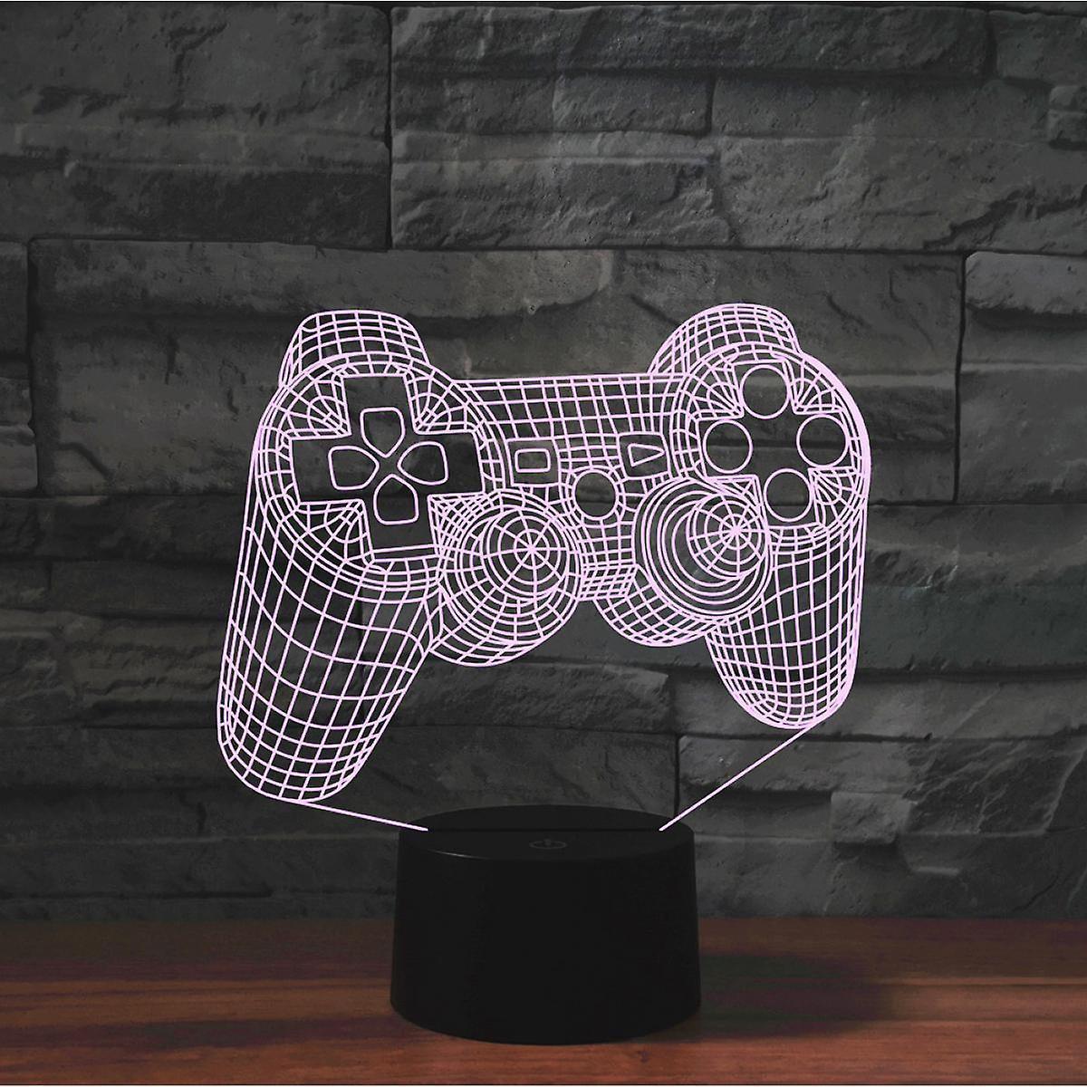 Video Game Controller Lamp Night Light 3D Illusion Game On V1263-JX-1989