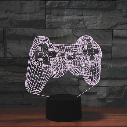 Video Game Controller Lamp Night Light 3D Illusion Game On V1263-JX-1989