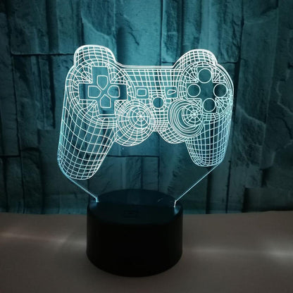 Video Game Controller Lamp Night Light 3D Illusion Game On V1263-JX-1989