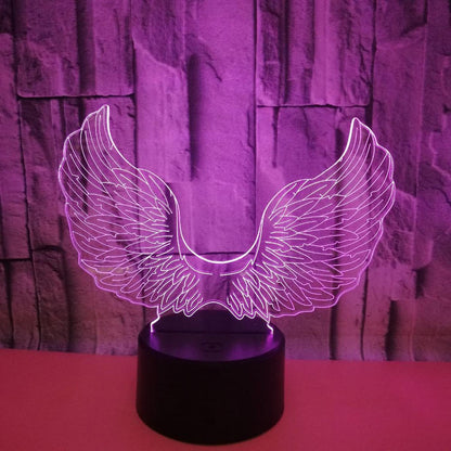 3D Angel Wing Night Light Lamp Illusion Night Ligh V1263-JX-1990