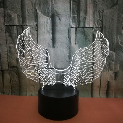 3D Angel Wing Night Light Lamp Illusion Night Ligh V1263-JX-1990