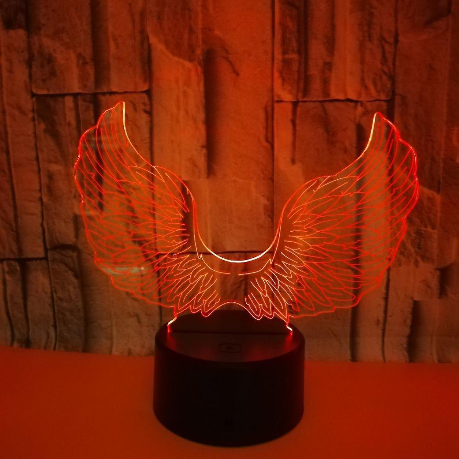 3D Angel Wing Night Light Lamp Illusion Night Ligh V1263-JX-1990