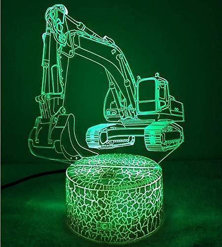 JUSCH 3D Excavtor Car Truck Night Light Table Desk Optical Illusion V1263-JX-1992