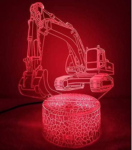 JUSCH 3D Excavtor Car Truck Night Light Table Desk Optical Illusion V1263-JX-1992
