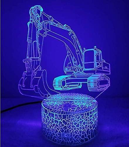 JUSCH 3D Excavtor Car Truck Night Light Table Desk Optical Illusion V1263-JX-1992